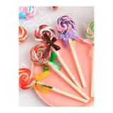 NaSaDAN Lolipop Jel Tükenmez Kalem Renkli Şeker Tasarımlı Sevimli Kalem Pastel Kırtasiye Hediyelik