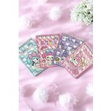 NaSaDAN My Melody & Kuromi Tasarımlı, 8 Sayfa Çıkartma + 3 Sayfa Not, Spiral A6 Sticker Albüm (TEKLİ)