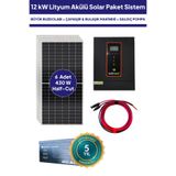 NASAENERJİ 12 kW Lityum Akülü Solar Güneş Enerjisi Sistemi