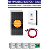NASAENERJİ 16 Kw 16000 Watt Güneş Enerjisi Hazır Solar Paket Sistem Half Cut Güneş Panelli