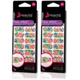 Nascita 20'Li Kirmizi-Gümüş Nokta Desenli Yapıştırma Oje -012 2li paket