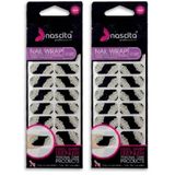 Nascita 20'Li Siyah - Gri Nokta Desenli Yapıştırma Oje -016 2li paket