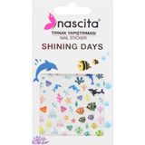 Nascita 21 Parça Blue Sea Tırnak Stickeri Renkli Deniz Canlıları ile Şık Tasarım