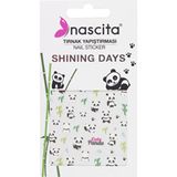 Nascita 23 Cute Panda Tırnak Stickeri