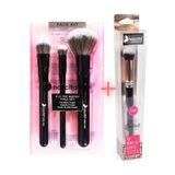 nascita 3'lü Siyah Makyaj Fırça seti NASBRUSHSET 101 + Oval Yapılı Kapatıcı Fırçası NASBRUSH 136