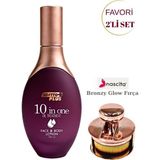 Nascita Bronzy Glow Yuvarlak Fondöten Fırçası NASBRUSH0247 +Softto Plus 10 In 1 One Oıl Treatment Face & Body Losyon 120 ml