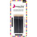 Nascita Eyeliner Fırça Seti 10 Adet Suya Dayanıklı İnce Uçlu Fırçalarla Mükemmel Çizgiler