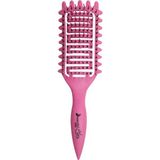 Nascita Magical Curl Pembe Saç Fırçası – Doğal Bukle Belirginleştirici Plastik Fırça, Evde Kolay Şekillendirme, 1 Adet