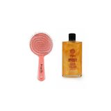 Nascita Pembe Pro Üç Boyutlu Oval Saç Fırçası 02 + Işıltılı Saç & Vücut Nemlendirici Yağ - 100 ml