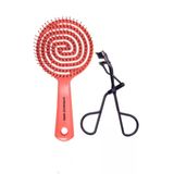 Nascita Pro Üç Boyutlu Oval Saç Fırçası 02 + Nascita Mor Kirpik Kıvırıcı 8697415103697