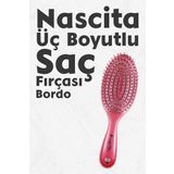 Nascita Professional Üç Boyutlu Oval Saç Fırçası Bordo
