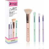 Nascita Temel Makyaj Fırça Seti Soft Colors 4 Adet Yüksek Kalite Doğal Sentetik Kıllarla