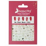 Nascita Tırnak Üstü Sticker Gold Kalp Temalı