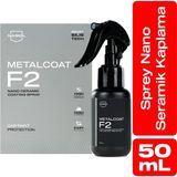 Nasiol Metalcoat F2 Araç Sprey 50ml Su Leke İtici Nano Seramik Kaplama ile 1 Yıl Dayanım