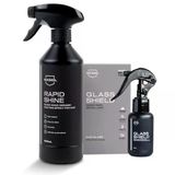 Nasiol Rapidshine + Glasshield Sprey-Avantajlı Set-Araç Bakım Seti-Hızlı Nano Seramik Kaplama Ve Araç Camları İçin Nano Yağmur Kaydırıcı