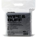 Nasiol Wipe&Buff Mikrofiber Seramik Kaplama Detailing Bezi 10'lu-K.Gri-Temizlik Bezi-35x40cm-320gsm