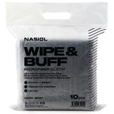 Nasiol Wipe&Buff Mikrofiber Seramik Kaplama Uygulama Bezi 10'lu Paket, Tüy Bırakmaz Detailing Bezi, Çift Taraflı Araç İçi Bakım,Temizlik Bez