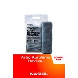 Nasiol Yüksek Su Emici Özellikli Mikrofiber Araç Kurulama Havlusu-Çiziksiz Temizlik-50x60cm-600gsm