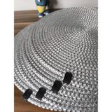 Naspar 4 Adet Gri Renk Supla / Amerikan Servis / Tabak Altlığı / Kahve Sunum 32 cm - 32 x 32 cm - Gri - Gümüş