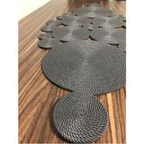 Naspar Antrasit Runner / Masa / Konsol/Sehpa Örtüsü (120*60 cm ) - Vizon - 60 x 60 cm