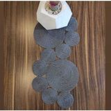 Naspar Antrasit Runner / Masa / Salon Sehpa Örtüsü (75 x 34) - Vizon - 34 x 34 cm