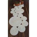 Naspar Ekru Runner / Masa / Salon Sehpa Örtüsü (105 x 34) - 105 x 32 cm