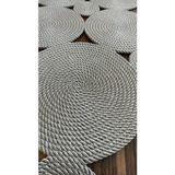 Naspar Gümüş Gri Renk Amerikan Runner / Masa / Konsol/Sehpa Örtüsü (80*35 cm ) - 80 x 30 cm