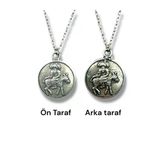 Nasrettin Hoca Temalı Antik Roma Para (Sikke) Kolye – Çift Taraflı – 1 Adet – 60 Cm Metal Kolye