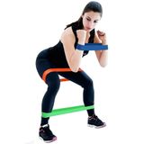NASYA 3'lü aerobik bandı direnç bandı pilates squat çalışma lastiği Mavi