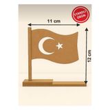 NASYONEL TOYS Boyanabilir Türk Bayrağı Standlı Ahşap Oyuncak Etkinlik Aktivite 1 Adet nasyonel