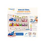 NASYONEL TOYS Manyetik Ahşap Tren Oyunu | Çocuklar İçin Renk & Sayı Öğreten Eğitici Mıknatıslı Montessori Oyuncak