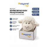 NASYONEL TOYS Sevimli Beyaz Kuzu Peluş Oyuncak Yumuşak Dokulu Çocuk ve Bebek Hediye