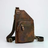 Natayleather %100 Hakiki Deri Erkek Çapraz Çanta - 3 Bölmeli Göğüs Ve Omuz Çantası (29x19 cm) VYH-Y9IUYR46Y