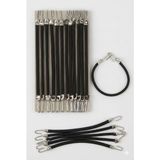 Nati Co Siyah Saç Lastiği Çengelli Toka - 6'lı Paket Metal Kancalı Saç Toplama Lastiği