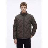 National Geographic Haki Erkek Dik Yaka Relaxed Kapitone Şişme Mont N6WM-MNT4018 - XL