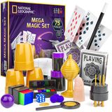 NATIONAL GEOGRAPHIC Mega Magic Set - Profesyonel Bir Sihirbaz Tarafından Sağlanan Her Numara için Adım Adım Video Talimatları ile Çocuklar İçin 75'ten Fazla Sihir Hilesi