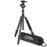 National Geographic Monopodlu Seyahat Fotoğrafı Tripod Kiti, Karbon Fiber, 5 Bölümlü Ayaklar, Bükümlü Kilitler, 8 kg Yükleme, Taşıma Çantası, Top Kafası, Hızlı Bırakma, NGTR004TCF (NGR004TCF)