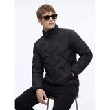National Geographic Siyah Erkek Dik Yaka Relaxed Kapitone Şişme Mont N6WM-MNT4018