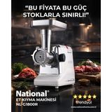 National NL-G1800R 1800W Et Kıyma Makinesi - 5 In 1 Rende Özellikli