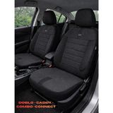 Nato Concept Fıat Doblo 3+4 Premıo Hafif Ticari 2011 Aracınıza Uyum Sağlayan Oto Koltuk Kılıfı -Riva Serisi - Siyah