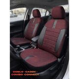 Nato Concept Ford Connect Hafif Ticari 2010 Aracınıza Uyum Sağlayan Oto Koltuk Kılıfı -Riva Serisi - Bordo