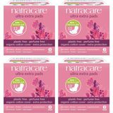 Natracare Organik Ve Doğal Kanatlı Ultra Ekstra Regular 4lü Set - 48 Adet Ped