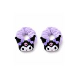 Nat's Accessories 2’li Kız Çocuk Peluş Toka Lila Figürlü Sevimli Saç Lastiği