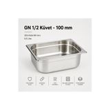 Natsan Paslanmaz Çelik Gastronom/gastronorm Küvet Gn 1/2-100 (32,5 X 26,5 X 10 CM)