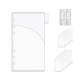 NatSumeBasics 12 adet A6 nakit zarflar buzlu A6 bağlayıcı cep bölücüler etiket etiket 6 yüzük bütçeleme bağlayıcı ekler malzemeleri aksesuarları (12 buzlu)