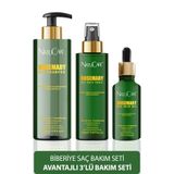 NatuCare Biberiye Saç Bakım Set ,Dökülme Karşıtı Yıpranmış Saçlara Özel Biberiye Suyu, Toniği, Şampuan