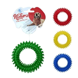 Natura 10 cm Karışık Renkli Plastik Dikenli Halka Köpek Oyuncağı