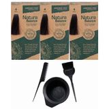Natura Balance 4 Kahve 3 Adet Saç Boyası + Saç Boyama Seti