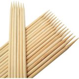 Natura Life Yuvarlak Ahşap Çubuklar 35 cm 100 Adet 5 mm - Krem Rengi