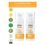 Natura Misse UVA UVB SPF50 Yüksek Koruma Leke Karşıtı Bakım Nemlendirici Koruyucu 2x50 ML Güneş Kremi